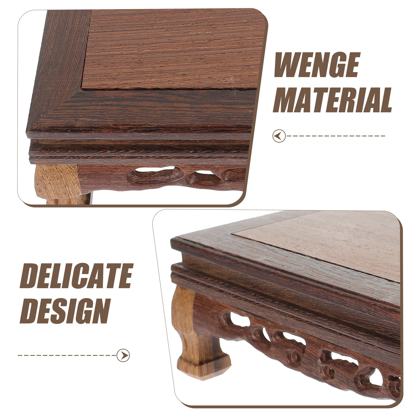 

1Pcs Display Stand Delicate Wooden Base for Jade Statue Teapot Holder Decorative Rack Display Base