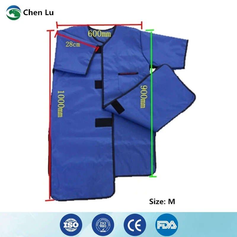 X-ray gamma ray protective 0.35/0.5mmpb short sleeved double-sided lead overcoat nuclear radiation protective adult lead clothes