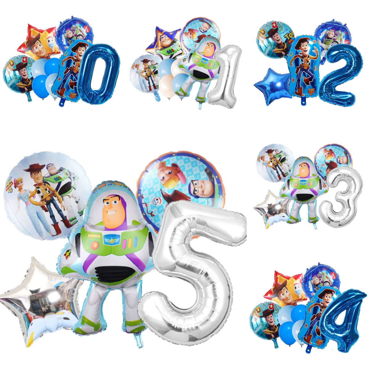 Ballons en feuille d'aluminium Toy Story Buzz Lightyear Woody pour fête d'anniversaire, décorations du Nouvel An, ballons pour enfants, baby shower
