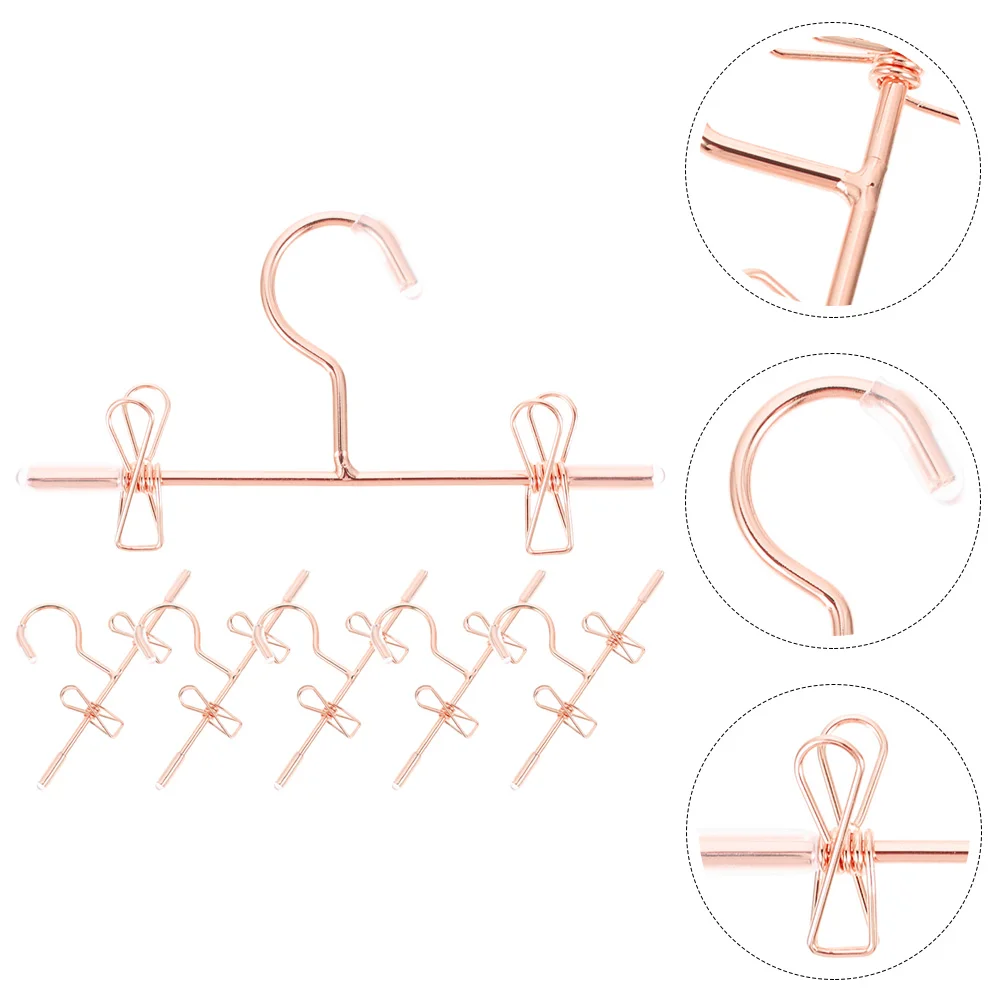 6 Pcs Mini Hanger Clothes Hangers Ornaments Clothing Coat Hanging Tiny Wardrobe Iron Small Dress House Supplies