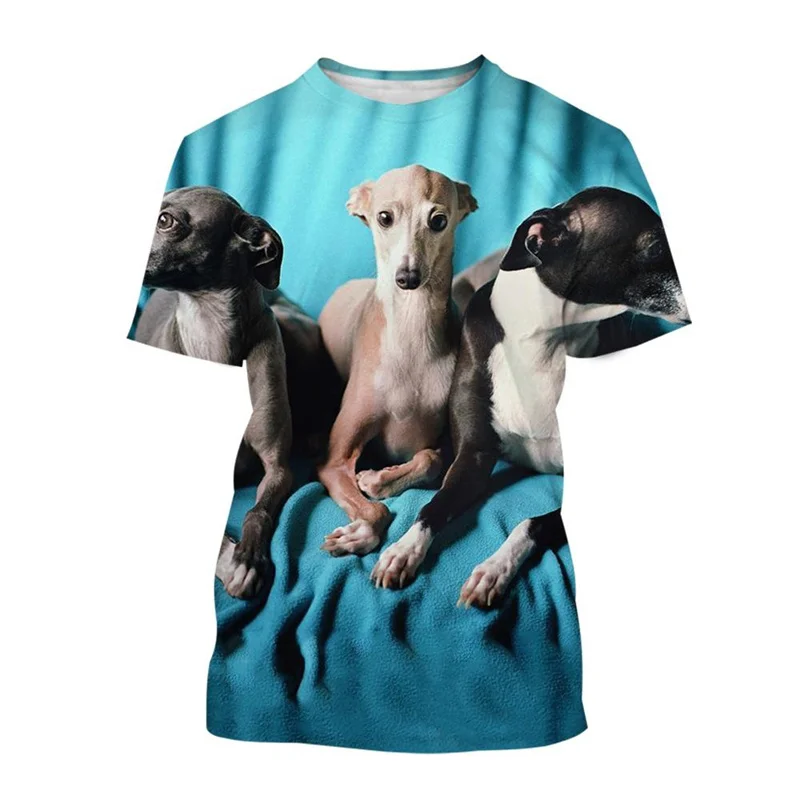 

Футболка с 3D-принтом животного, повседневная с коротким рукавом, с милой собакой, большие размеры, для мужчин и женщин, на лето
