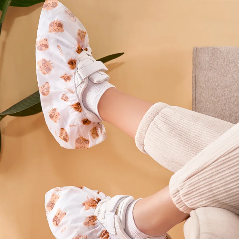 50 عبوة من أغطية الأحذية الكرتونية - شباشب الضيوف الداخلية/الخارجية للحفلات من Super Bowl للحماية من الطين والثلج