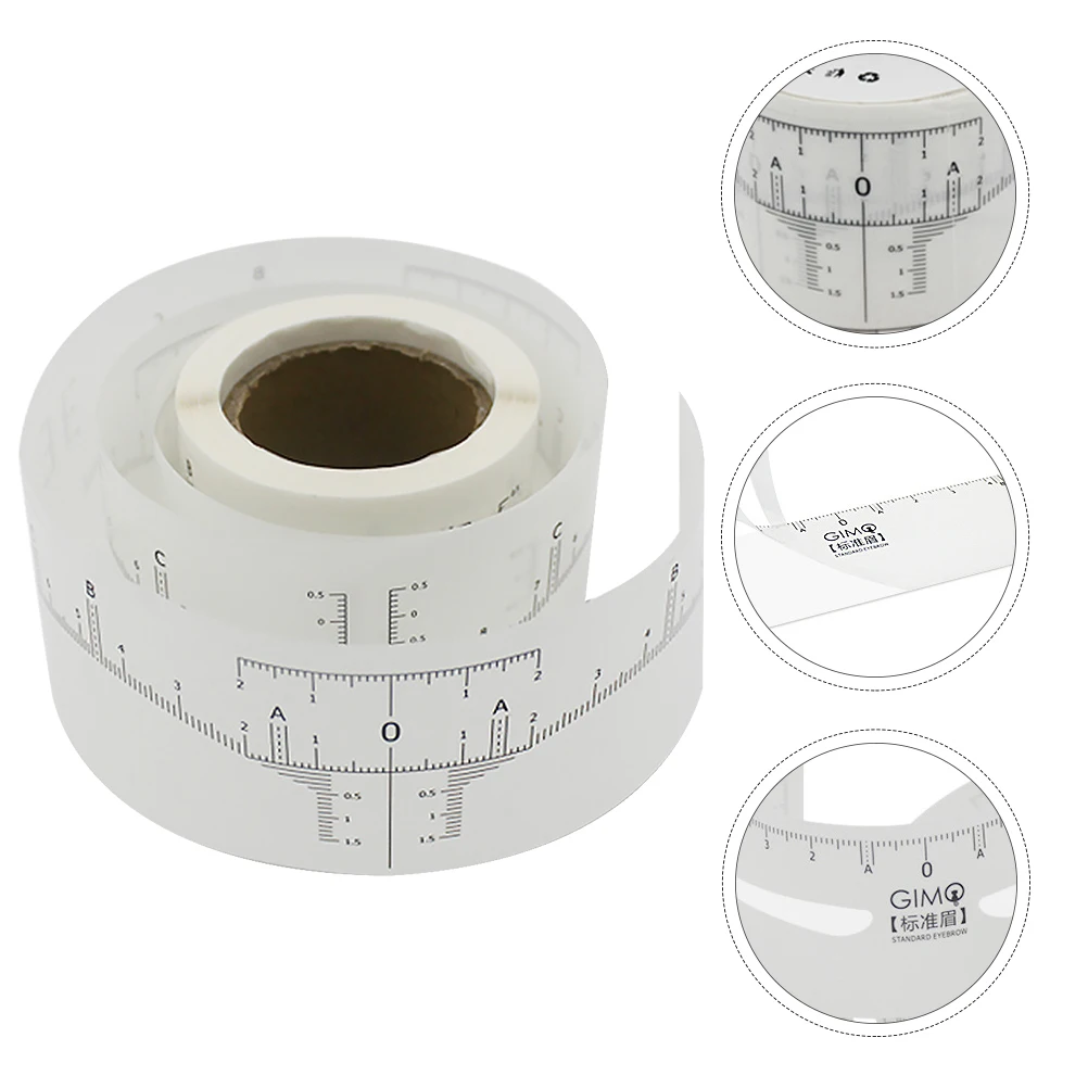 

Eyebrow Tattoo Ruler Scale Sticker Makeup Accessory Measuring Auxiliary Measurer Woman