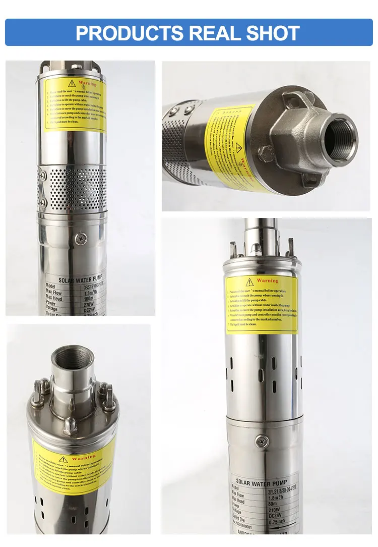 Factory Outlet Borehole Industrial Submersible Solar Screw Water DC Pump With Solar Panel