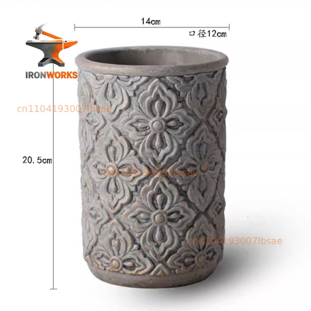 Decoration molds European Vintage Flowerpot Vase Silicone Mold   Concrete Vase flower Insert Handicraft