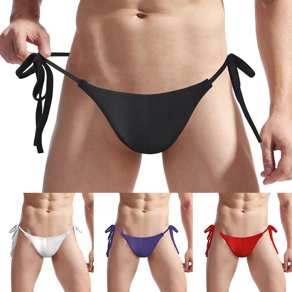 Mannen Jockstrap Lage taille Gestreepte Verstelbare Slipje Verbeteren Pouch Thong Bikini Mini Tanga Slips Poseren Ondergoed Tanga Slip