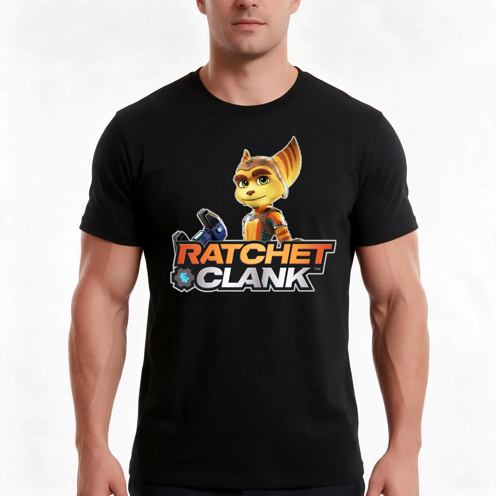 Ratchet & Clank: Rift Apart - Ratchet T-Shirt, Summer Casual Cotton Tee, Oversized Streetwear Tops, Vintage Graphic Print