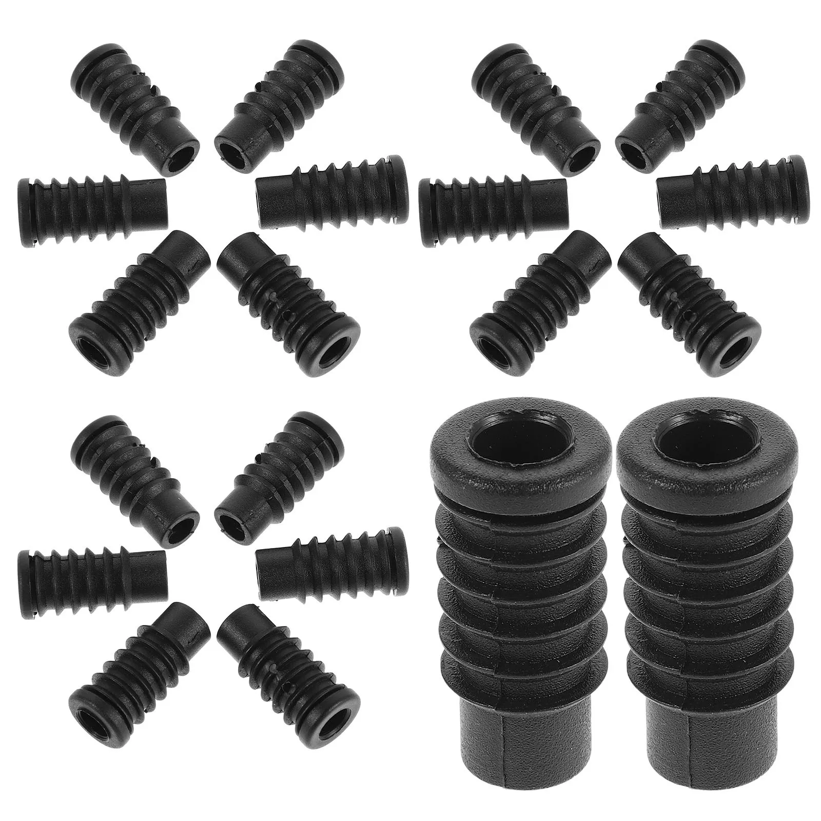 

20Pcs Furniture Chair Caster Insert Covers Narrow Tail Stopper for Office Baby Changing Table Protective Wheel Covers