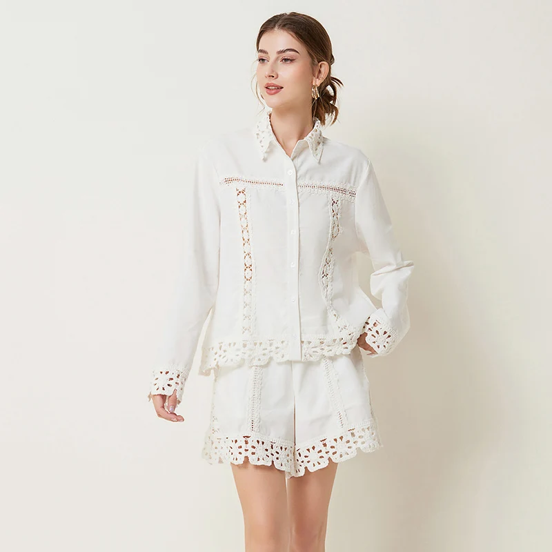 

Two Piece Set For Women Outfits Cardigan Shorts Autumn Suits Female Clothing