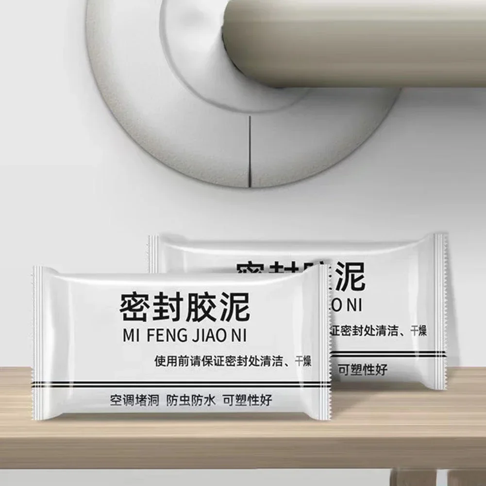 Wall Hole Sealing Cement Clay Sealant Cover Crack Waterproof Repair Air Conditioning Holes Sewer Sealing Mending Plasticines