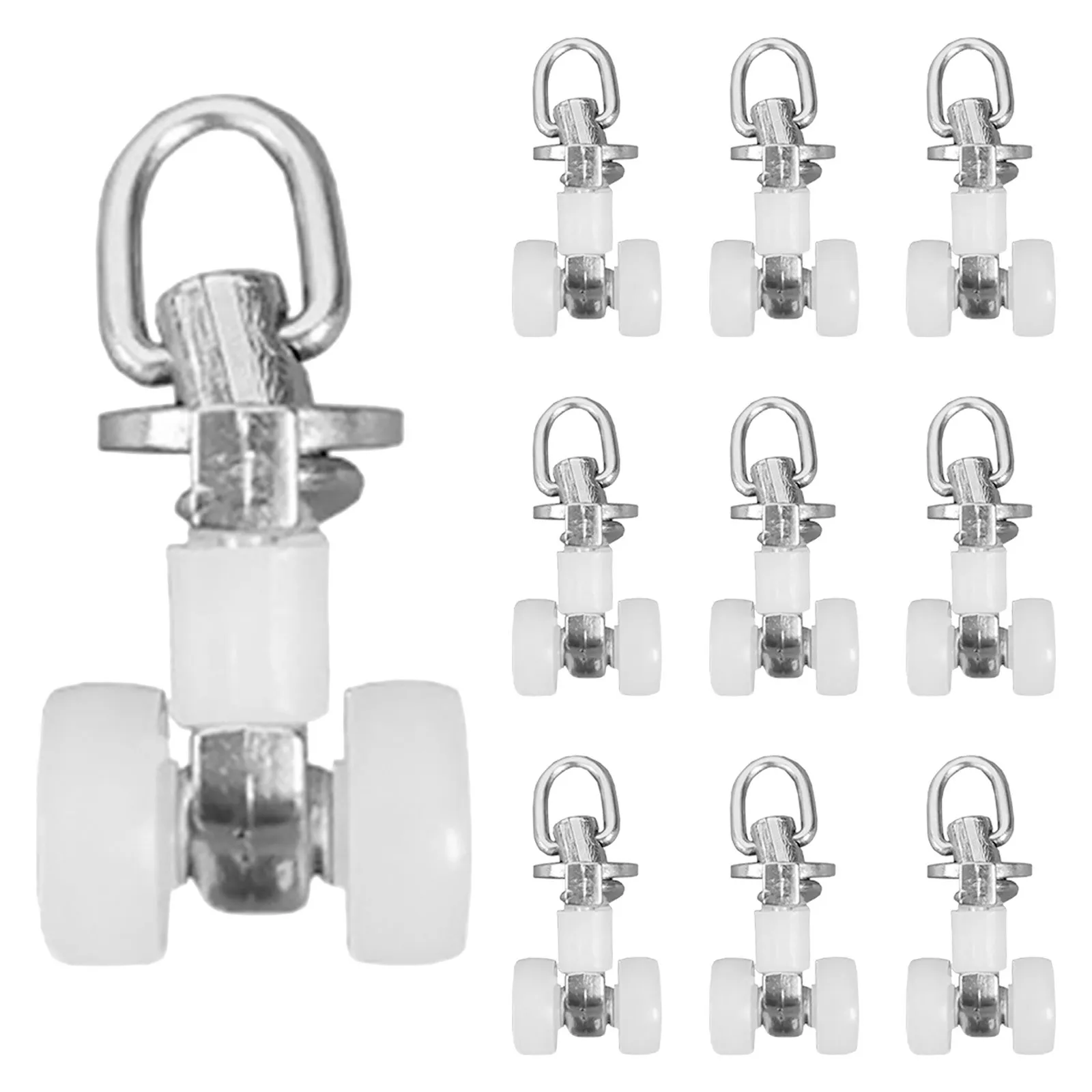 20Pcs Curtain Track Wheel Silent Gliders High Durability Smooth Slide for Sheers Valances Drapes Sliding Doors Closets Windows