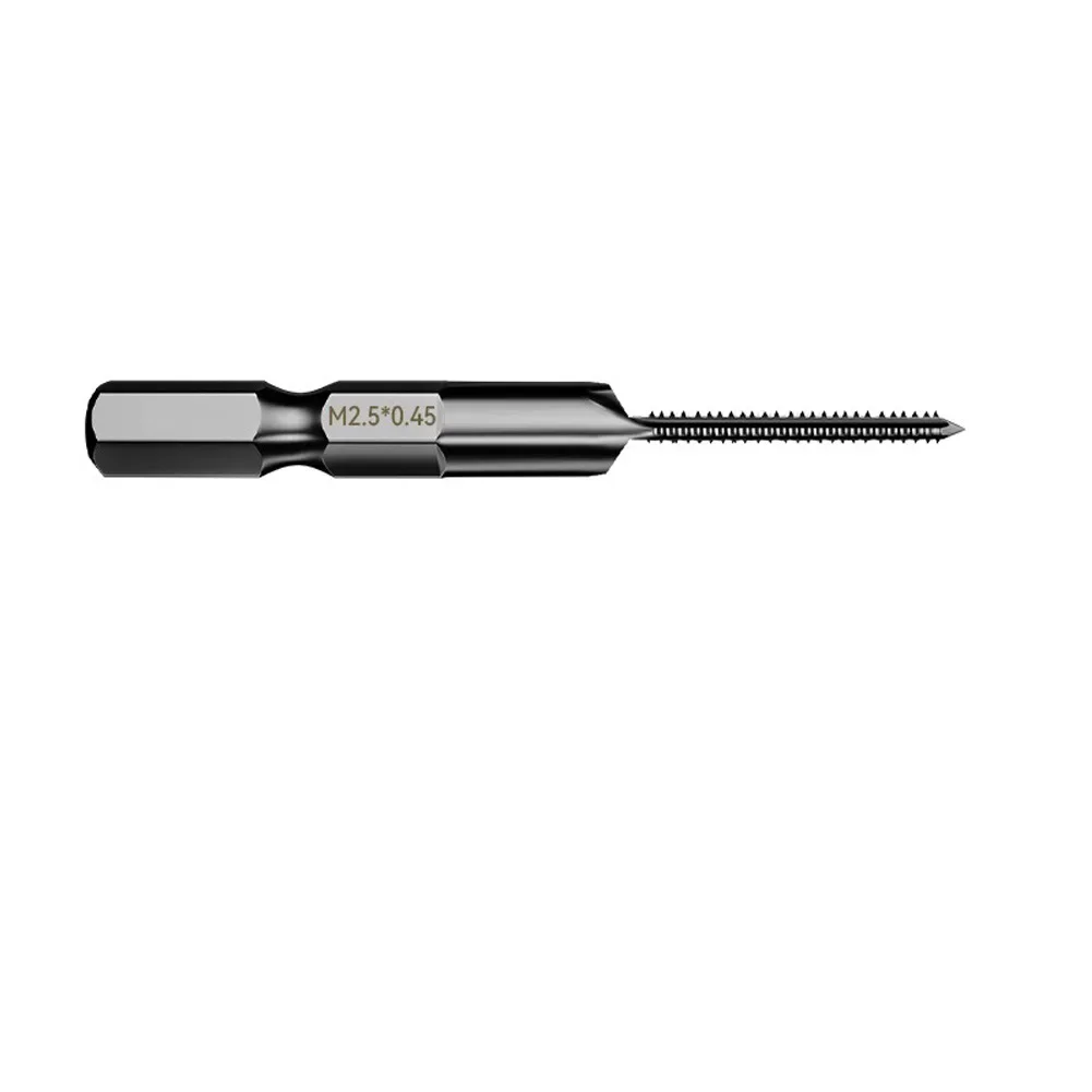 Tap Drill Bit M2.5/3/4/5/6/8/10/12 Hex Shank Thread Metric Tap HSS 6542 Hex Shank Threaded Bit Screw Machine Compound Tap