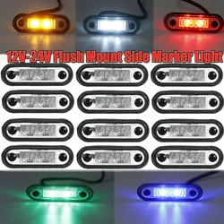 Waterproof 12V/24V LED Side Marker Lights Clearance Indicator Turn Signal Lamps For Kelsa Bars Truck Trailer Tractor Van Bus