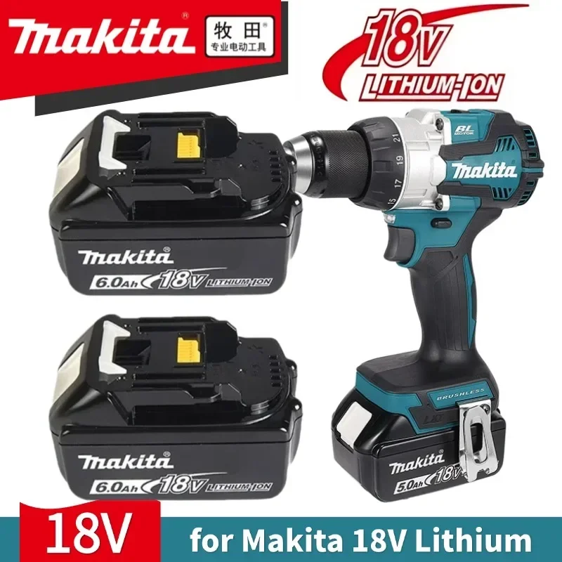 

100% Original Makita Rechargeable Power Tool Battery, Replaceable LED Lithium-ion, 6.0 Ah 18V LXT BL1860B BL1860BL1850 BL1830