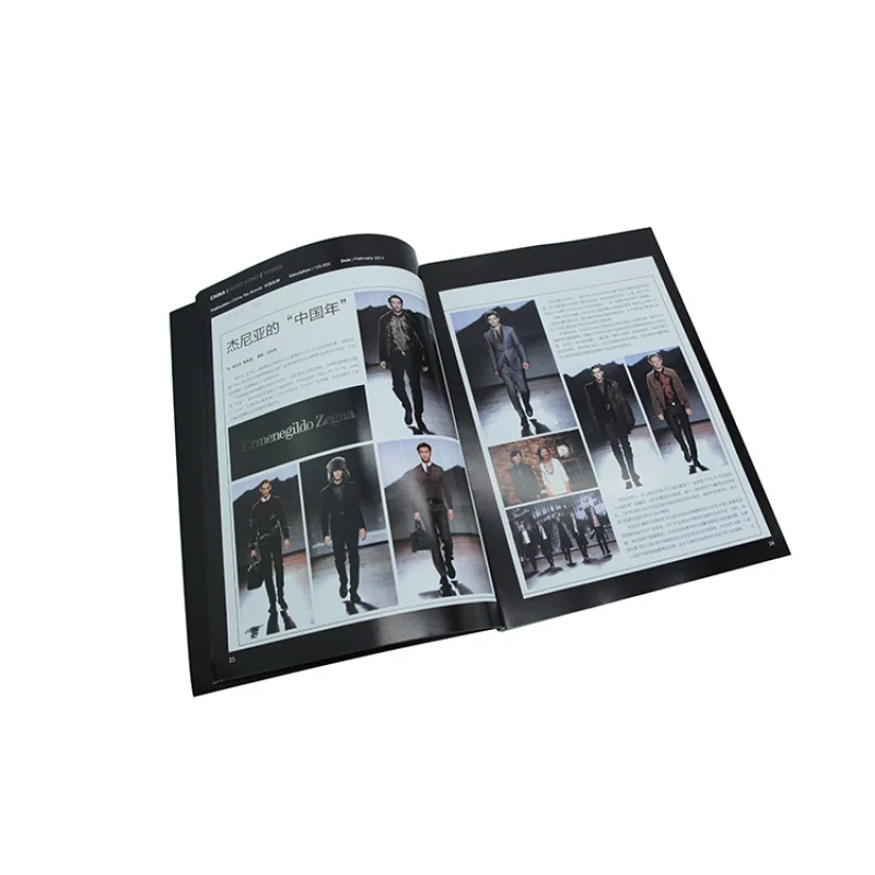 custom 2023 Hot Style Best Perfect Binding Printing English Book catalog Fashion Magazine Printing