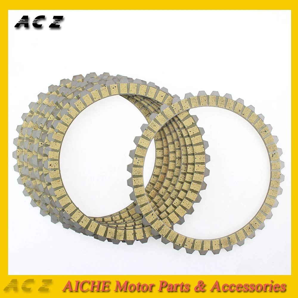 ACZ Motorcycle 8Pcs Clutch Friction Plates Paper-Based Clutch Frictions Kit for Harley XL883 XL1200 1200X48 SPORTSTER 1991-2011