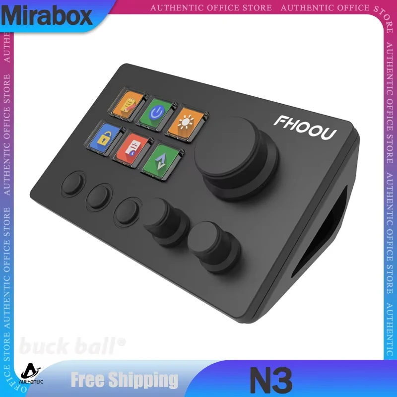 Mirabox N3 Stream Deck With Knob LCD Live Content Creation Controller Custom Button Visual Keyboard For Win/Mac StreamDeck Gifts