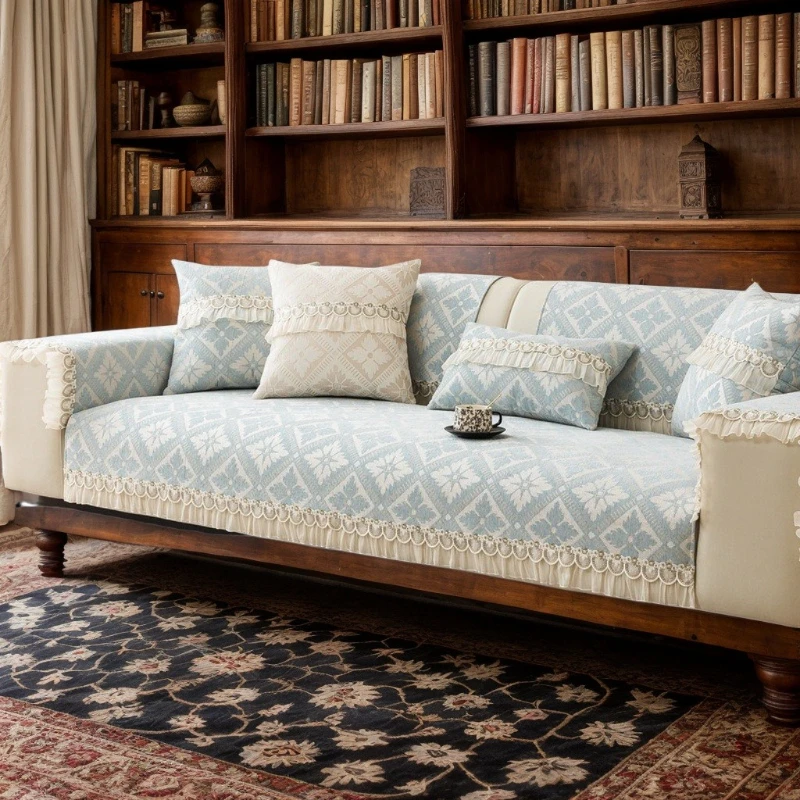 

Новинка 202, универсальная подушка для дивана из синели в английском стиле, всесезонная, легкая, роскошная, высококачественная, противоскользящая, чехол для дивана