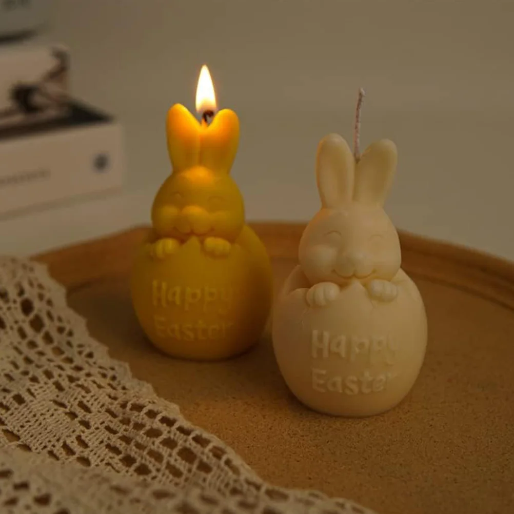 

Scented Mold Bunny Shaped Silicone Craft Tools for Candles Jewelry Accessories Reusable Durable DIY Supplies Easter Gifts