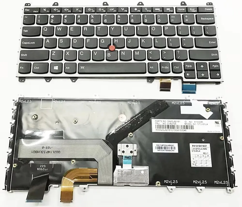 Keyboard For Lenovo IBM ThinkPad Yoga 260 Y370 X380  with Backlit point Y370 X380  with Backlit point US layout