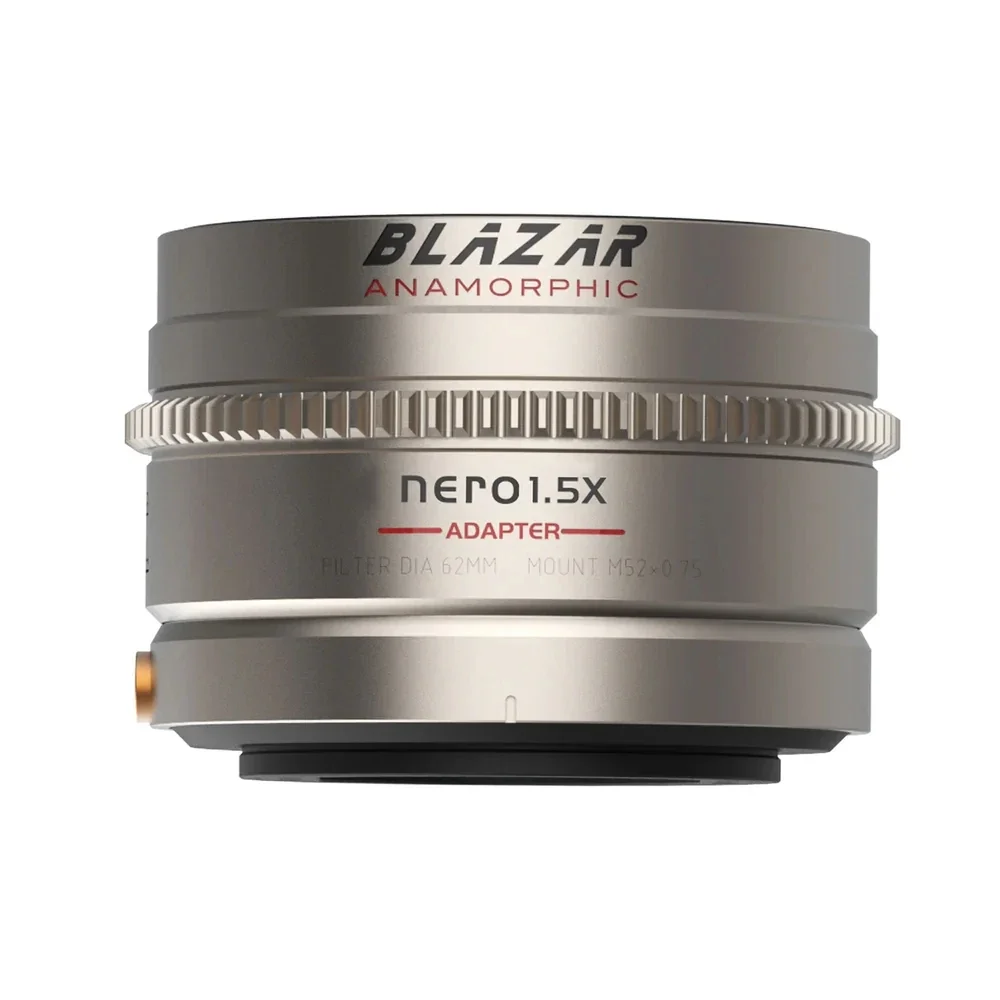 BLAZAR LENS NERO 1.5x Anamorphic Adapter Squeeze Factor 52 to 49mm Step-Down Adapter