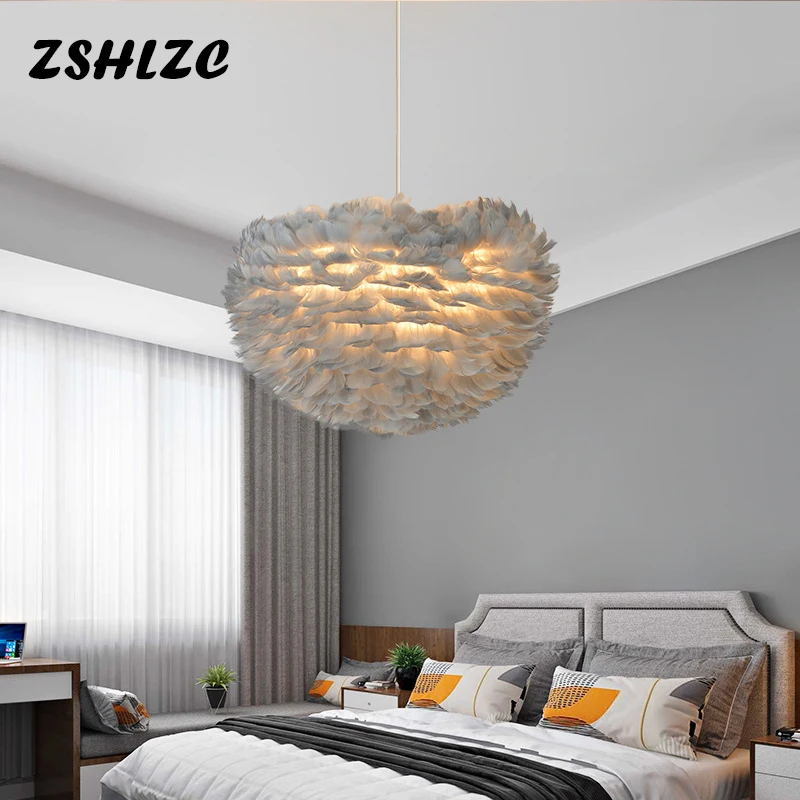 

Nordic Led Chandelier Feather Lamp For Living room Bedroom Dining room Resturant Modern Home Decor Chandelier Lighting Fixture