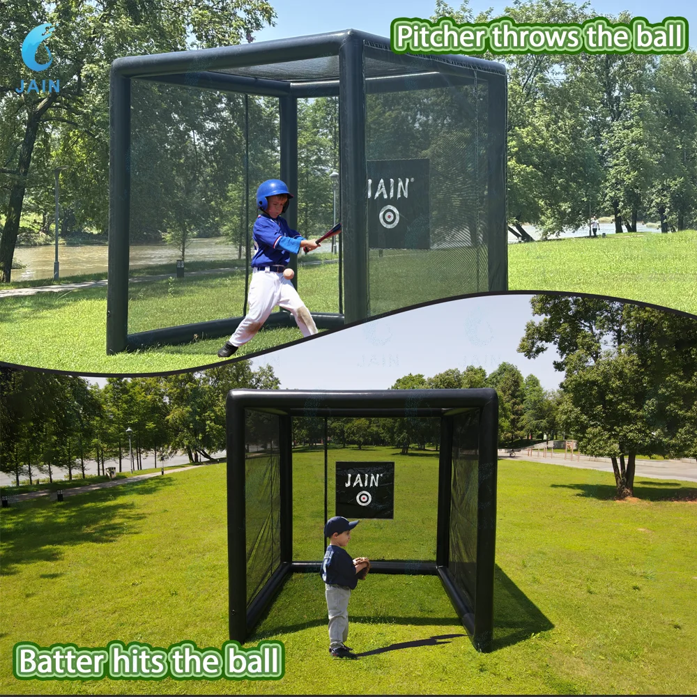 Inflatable Batting Cage 5-12 Years PVC Inflatable Baseball/Softball Tent Kids Football Pitching Practice Tent Spot
