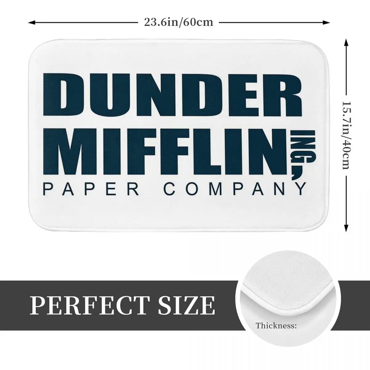 Dunder Mifflin Paper Company Anti-slip Doormat Floor Mat Cushion Carpet Rug for Kitchen Entrance Home Bedroom Footpad Mats