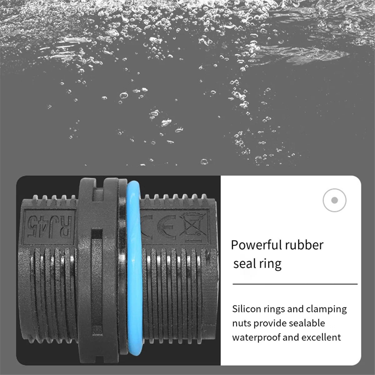 2PCS RJ45 แผง Mount Coupler, IP68 ป้องกันอุตสาหกรรมแผง Mount Ethernet LAN ผ่านสําหรับ CAT6/CAT5E/CAT5