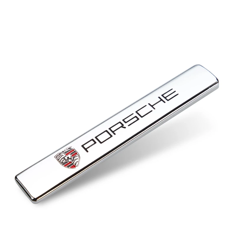 1Pcs Car 3D Metal Car Fender Trunk Badge Decoration Sticker For Porsche Cayenne Panamera Macan 911 718 Taycan Boxster Cayman 918