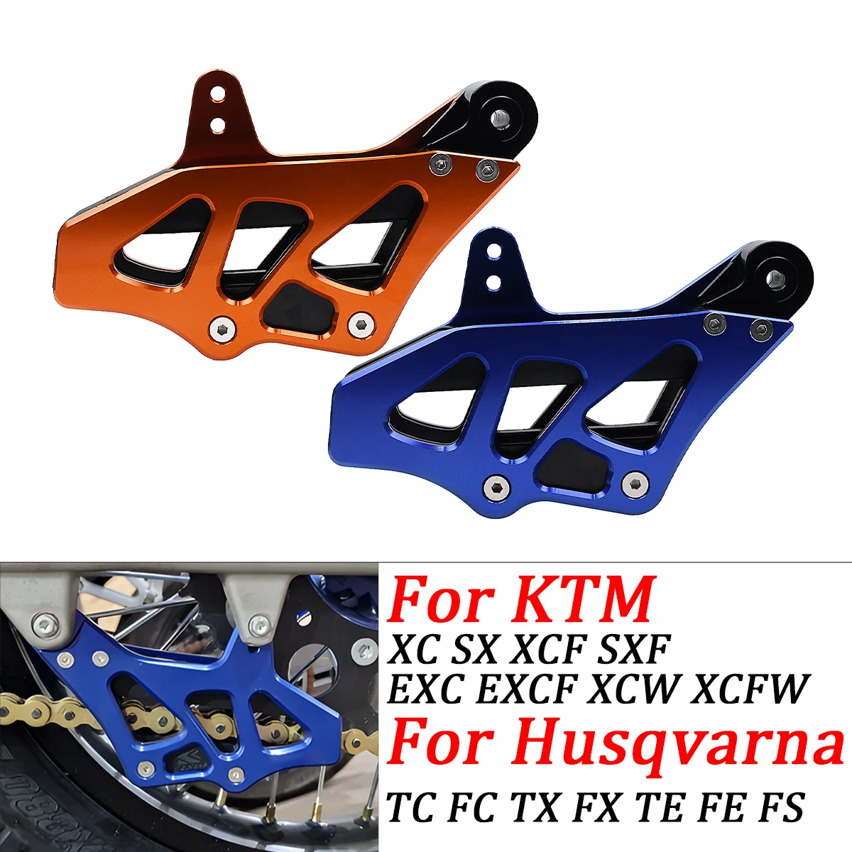 

For KTM XC XCF SX SXF EXC EXCF XCW XCFW TPI Six Days Husqvarna TC TE FC FE TX FX 125-500 Dirt Bike Chain Guide Guard 2008-2023