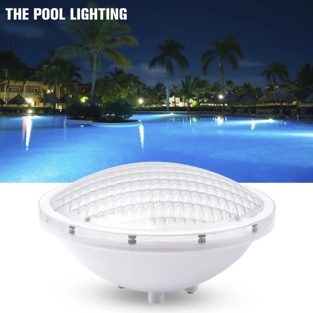 RGB LED Swimming Pool Light Par56 Underwater Light ABS Wall Mounted Pool Lamp 12V IP68 Waterproof Pond