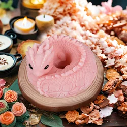 Cute Dragon Candle Silicone Mold DIY Pudding Dessert Mousse Cake Mold Handmade Aromatherapy Gypsum Soap Candle Making Mould