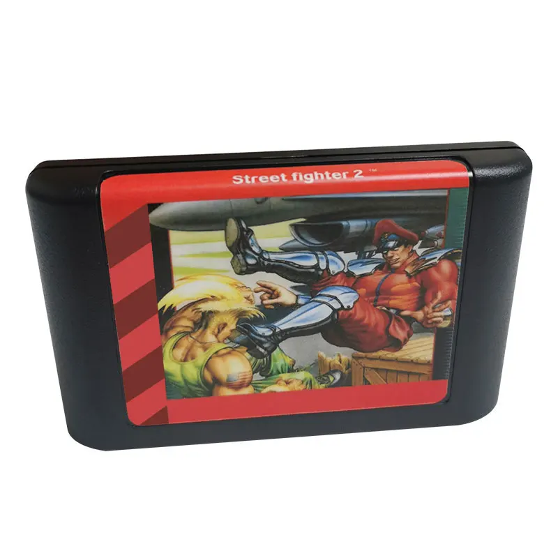 Cartucho de juego de 16 bits, tarjeta MD de Street fighter 2 para consola de videojuegos PAL y NTSC Original Genesis/Mega Drive