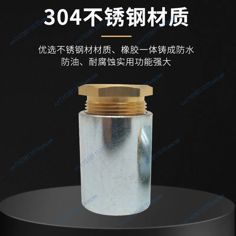 2 peças glândula de cabo de tubo marinho tg13/16/19/24/28/42/50 coluna de aço tampa de cobre rosca interna através da parte