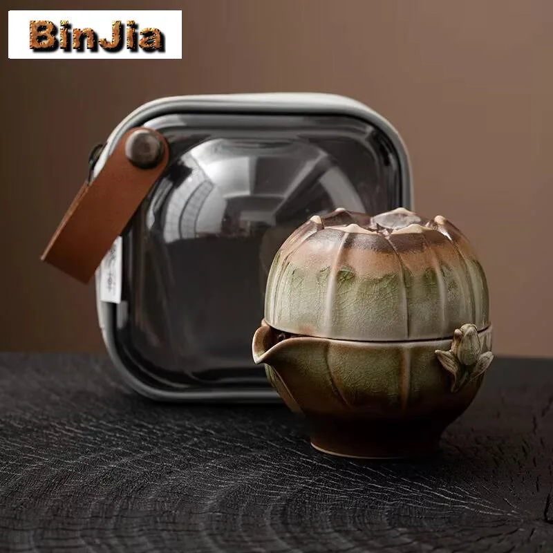 Retro Kiln Change Love Of Butterfly Tea Set Kit Japanese Complete Household Maker Outdoor Tote Bag Collection