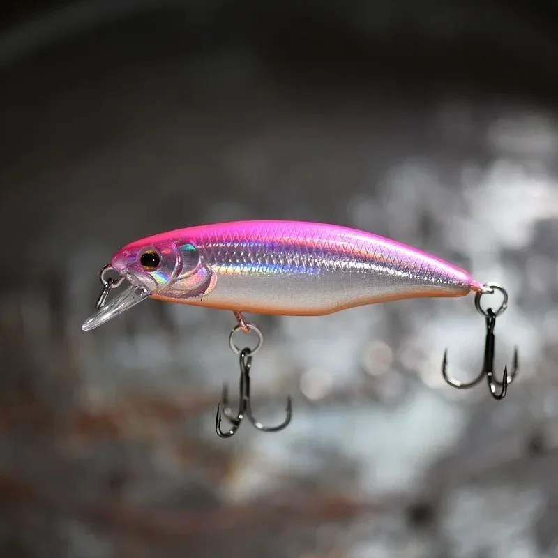 Japanisches Top-Modell: Sinkender Minnow-Angelköder, 52mm 4,5g Jerkbait für Barsch, Hecht, Wobbler, Swimbait, Professioneller Hardbait