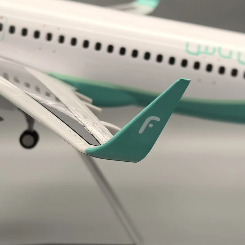 Plane Toy Scale 47cm Aircraft Flynas Airbus Airplane Saudi Nas A320neo Model Diecast Resin Aircraft W Led Display Collection