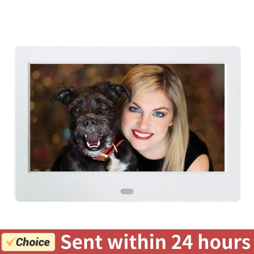 7inch HD LED Digital Photo Frame Alarm Clock Support USB/MMC/SD/MS Card 800*480 Smart Digital Picture Photo Frame for Friends