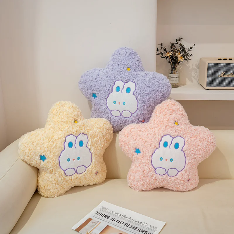 45cm Kawaii Pillow Rabbit Cartoon Star Moon Pillow Cushion Creative Happiness Soft Family Plush Toy Sofa Home Decor Plush Pillow