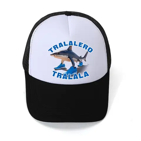 Tralalero Tralala divertido Shark Meme Kids Baseball Cap Boys Girls Sport Sun Hat Adjustable Peaked Cap For Birthday Gifts