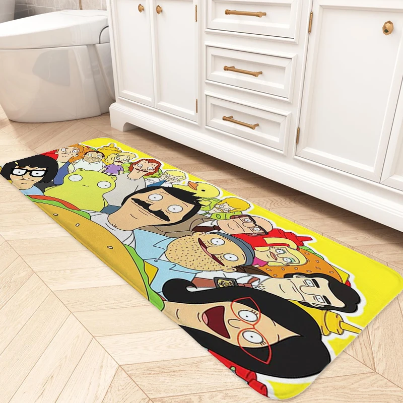 Custom Doormat Entrance Door Slip-resistant D-Bob's D-Burgers Hallway Balcony Floor Mats Bedroom Living Room Bath Rug Home