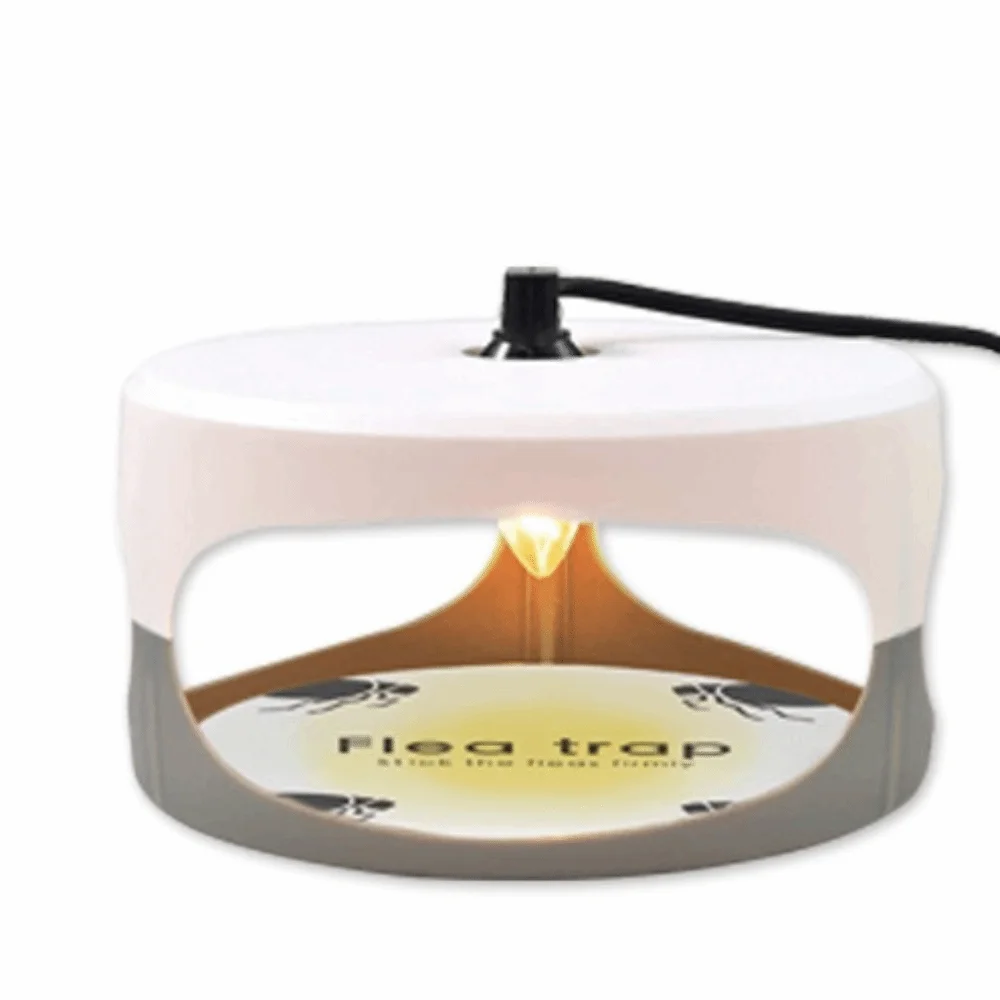 Round Shape Sticky Capture Trap Light Plug Effective Flea Trap Light Natural Control Sticking Pad Pest Control Capture Trap