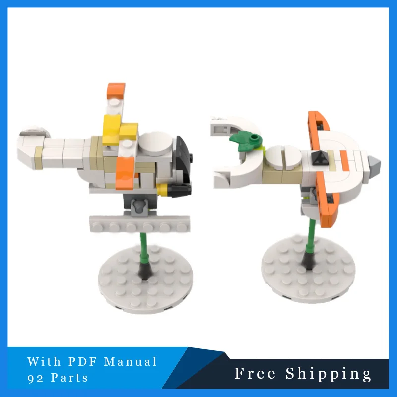 

92 PCS MOC White Plane Building Blocks Model Educational Assembly DIY Technical Bricks Toy Set For Boys And Girls Festival Gifts