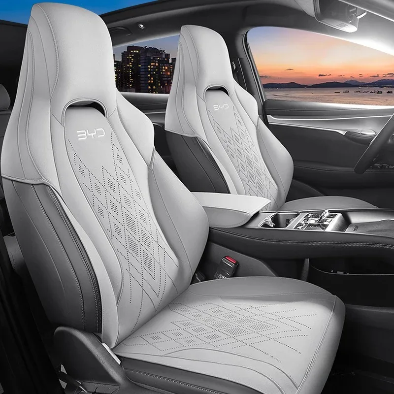 

For BYD Sea Lion 07 EV 2024 2025 Full Coverage Car Seat Covers Breathable Leather Automotive Seat Cover Car Interior Accessories