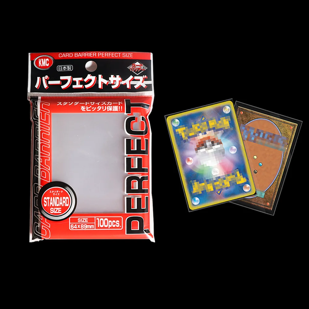 Funda para tarjetas de 64x89mm, barrera para juego de mesa KMC Clear Pokemon, fundas para tarjetas de tamaño perfecto, tarjetas comerciales aptas para exteriores transparentes estándar