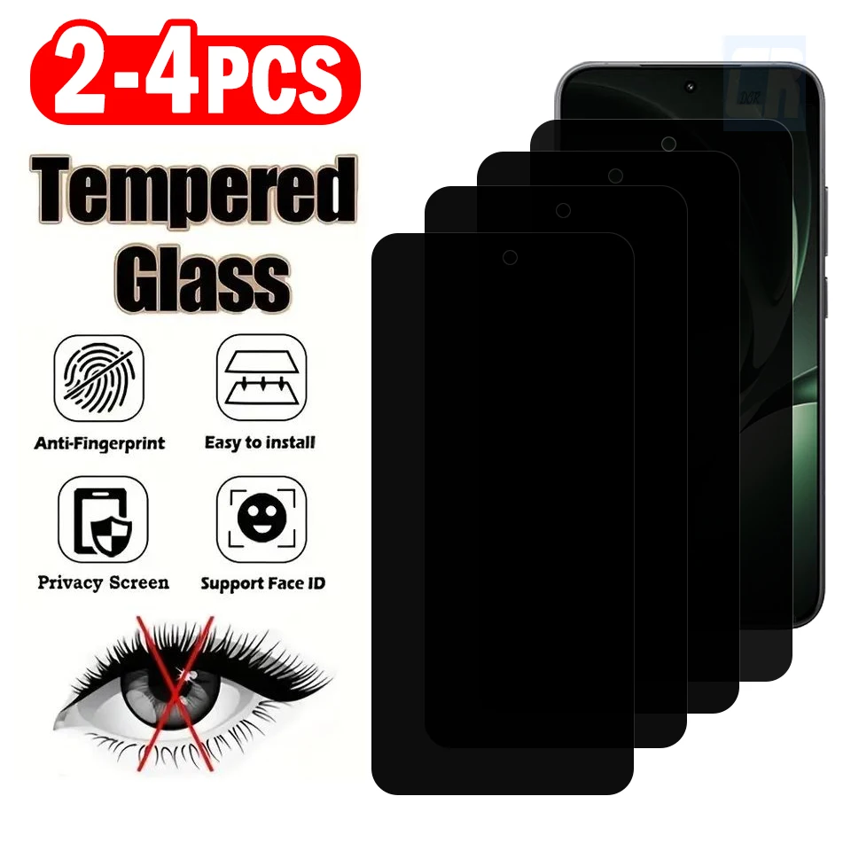 2-4 قطعة زجاج مقسى مضاد للتجسس لهاتف Redmi 15 15C K80 Ultra K70 Pro K60 K50 K40 Gaming K70e K60e K50S واقيات شاشة الخصوصية