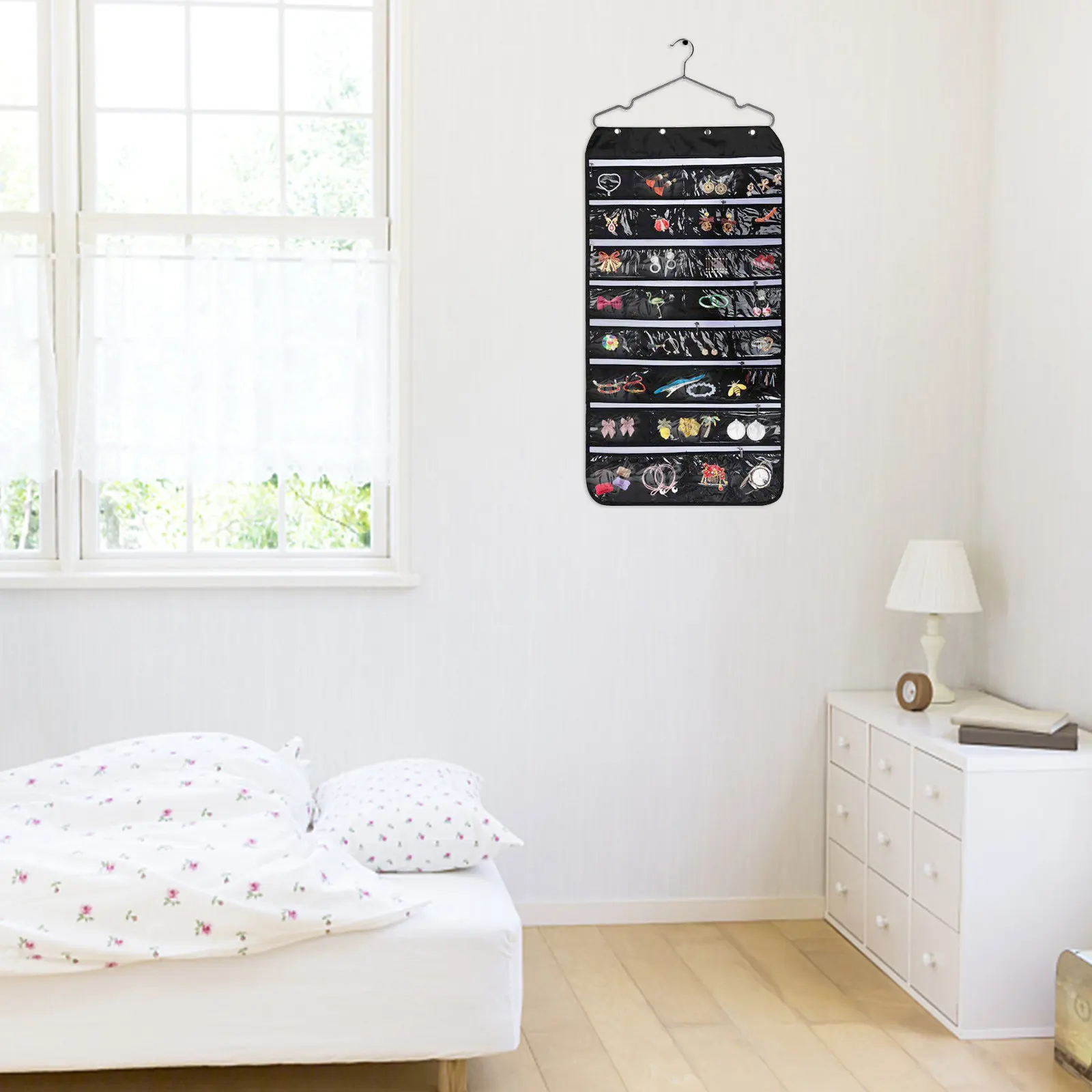 

1Pcs Double-Side Jewelry Organizer Creative Appearance Fine Workmanship Necklace Earring Hair Accessories Storage Pouch