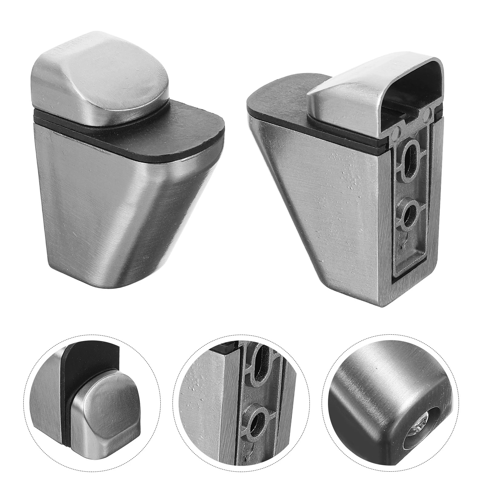 

2Pcs Glass Shelf Brackets Zinc Alloy Durable Panel Bracket for Bathroom Office Glass Railing Heavy Duty Shelf Support