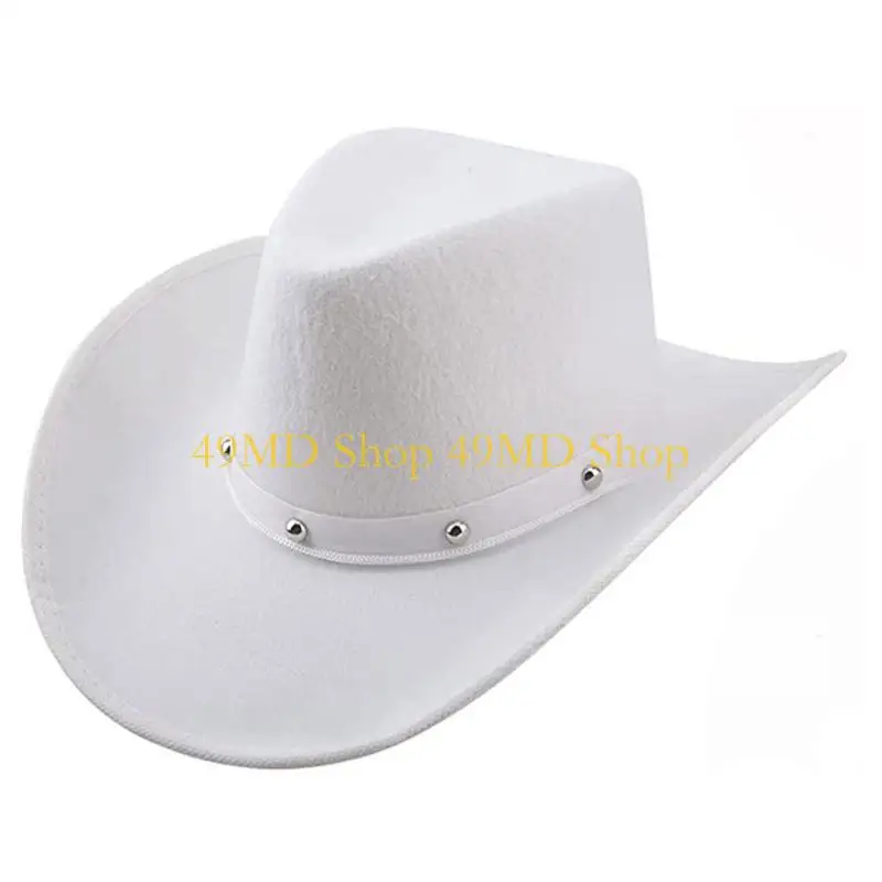 49MD Classical Western Hat Studs Embellishment Comfort Wear Outdoor Wear